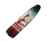 Ironing Board Covers Christmas Snowman Iron Board Covers and Pad Thick Resist Scorching and Staining Thick Easy Fit Iron Cover Adjustable Elastic Rope Ironing Boards Cover 140x50cm