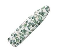 Ironing Board Covers Emerald Green Leaves Small Iron Board Covers Breathable Polyester Resists Scorching and Staining Adjustable Easy Fit Replace the Cloth Cover M