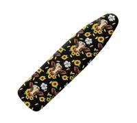 Ironing Board Covers Flowers And Cows Ironing Board Cover with There is heat reflection Easy-Fit for Protecting Iron Boards Resists Scorching And Staining Adjustable Siz