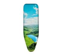 Ironing Board Covers Green Blue Elastic Edge Scorch Resistant Padding Replaceable Iron Board Cover, Heat Reflective,Easy Fit,Resist Scorching,Anti staining