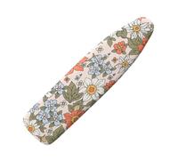 Ironing Board Covers Green Leaf Flower Small Iron Board Covers Breathable Polyester Resists Scorching and Staining Adjustable Easy Fit Replace the Cloth Cover L