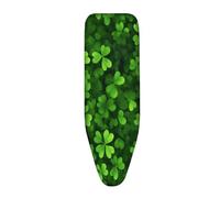 Ironing Board Covers Green Leaves Elastic Edge Scorch Resistant Padding Replaceable Iron Board Cover, Heat Reflective,Easy Fit,Resist Scorching,Anti staining