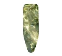 Ironing Board Covers Grey Green Leaves Iron Board Covers and Pad Thick Resist Scorching and Staining Thick Easy Fit Ironing Boards Cover Adjustable Elastic Rope 100x33cm