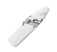 Ironing Board Covers White Music Pattern Iron Board Covers and Pad Thick Resist Scorching and Staining Thick Easy Fit Iron Cover Adjustable Elastic Rope Ironing Boards Cover 125x45cm