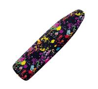 Ironing Board Covers Yellow Purple Abstract Small Iron Board Cover Heat Reflective Polyester Heat Resistant Scorch Non-Slip Machine Washable Universal Adjustable (L)
