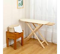 Ironing board heavy duty ironing board professional ironing board space saving ironing board with iron storage Wooden with multi-level height adjustment, widened and extended, with iron stand ( Color
