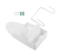 Ironing Board Holder Wall Mount Iron Wall Mount Holder White Plastic Stainless Steel Safe Sturdy Minimalist Design for Laundry Room Closet Hanging