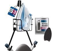 Ironing Board Holder Wall Mount & Over the Door Hanger, Laundry Room Ironing Board & Iron Hanger, Storage Caddy Iron Holder T&V Shaped, Ironing Board Cover & Pad Set Heat Reflective & Stain Resistant