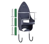 Ironing Board Holder, Wall Mounted Organizer, Rack Hanger, Multi Functional Sturdy Construction 11.61x6.69x5.71in, Over The Door Hook for Space Saving Storage
