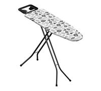 Ironing Board, Large 110 x 34 cm Ironing Board, Lightweight & Compact, Adjustable Height. Sturdy 4-Leg Design With Non-Slip Feet,Deluxe Metal Iron Rack Stand Made in The UK
