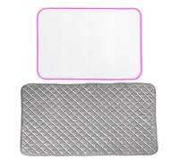 Ironing Mat Travel Iron Mats Iron Pad Table Top Portable Ironing Board with Mesh Cloth Included(35x50cm) for Steam Pressing on Tabletop or Bed(48x85cm)