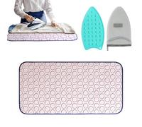 Ironing Pad, Table Top Portable Ironing Mat, 23.62x31.5 Inch & 23.62x47.24 Inches Six-Layer Composite Material, Blanket Sewing Quilting Supplies for Home Dorm Travel, White