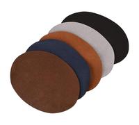 Ironing Patches, 10pcs Oval Shape Patch PU Leather Repair Sewing Elbow Patches Artificial Leather Sew On Patches