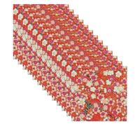Ironing Sheets for Fuse Beads - 12 Pieces Flower Print Shimmer, Heat-Resistant Iron Beads Cloth for Women Men Adults Hobbyists Home Studio Workshop Classroom School Projects Indoor Play