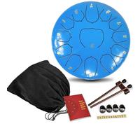 Ironkoi Steel Tongue Drum , Hand Drums with Bag Sticks Music Book, Sound Healing Instruments for Musical Education Entertainment Meditation Yoga Zen Gifts (blue, 6.5 Inches 13 Notes)