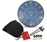Ironkoi Steel Tongue Drum , Hand Drums with Bag Sticks Music Book, Sound Healing Instruments for Musical Education Entertainment Meditation Yoga Zen Gifts (Navy, 6.5 Inches 13 Notes)