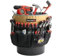 IRONLAND Bucket Tool Organizer Fit 3.5-5 Gallon Bucket, 51 Pockets, Bucket Tool Caddy Organization for Garden, Construction, Carpenter, Electrician, Builder KAH & Black