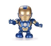 (Ironman Blue Girl) Action Figure Dance Hero Robot Dancing Music Light