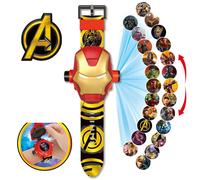 (Ironman) Kids Electronic Projection Watches Digital Childrens Watch 24 Projection 3D Cartoon Watches Spider Man