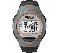 Ironman Unisex Quartz Watch with LCD Dial Digital Display and Black Resin Strap T5K607SU