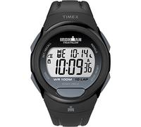 Ironman Unisex Quartz Watch with LCD Dial Digital Display and Black Resin Strap T5K608SU