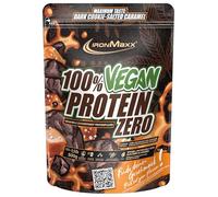 IronMaxx 100% Vegan Protein Zero - Dark Cookie Salted Caramel 500g | Vegan Protein Powder | Sugar Free | Low Carb Shake | High Protein | Lactose Free | Ideal for Muscle Gain & Diet