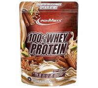 IronMaxx 100% Whey Protein Powder 500g - Spekulatius | High Protein Shake with BCAAs & EAAs | Low Carb & Low Sugar Whey | Ideal for Muscle Gain, Diet & Fitness