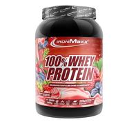 IronMaxx 100% Whey Protein Powder 900g - Red Berry Fusion | High Protein Shake with BCAAs & EAAs | Low Carb & Low Sugar Whey | Ideal for Muscle Gain, Diet & Fitness