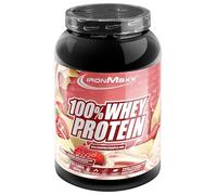 IronMaxx 100% Whey Protein Powder 900g - Strawberry White Chocolate | High Protein Shake with BCAAs & EAAs | Low Carb & Low Sugar Whey | Ideal for Muscle Gain, Diet & Fitness