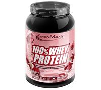 IronMaxx 100% Whey Protein Powder 900g - Yoghurt Cherry | High Protein Shake with BCAAs & EAAs | Low Carb & Low Sugar Whey | Ideal for Muscle Gain, Diet & Fitness