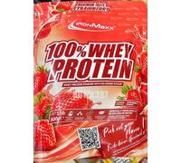 IronMaxx 100% Whey Protein Strawberry Flavour Muscle Growth Powder - 500g
