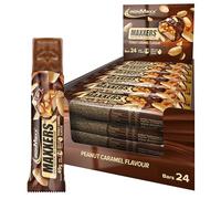 IronMaxx Maxxers Protein Bar - Peanut Caramel 24x49g | High Protein Snack | No Added Sugar | Gym Protein Bar
