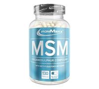 IronMaxx MSM - 130 Capsules | MSM Capsules with High Dose 850mg Methylsulfonylmethane | Serve The Human Body as a Sulphur Source