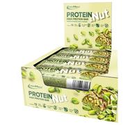 IronMaxx Protein and Nut Protein Bar, Pistachio White Choc 12 x 45g, High Protein bar with Real Pistachios, Protein bar Gluten-Free, Without Added Sugar and Palm Oil-Free