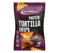 IronMaxx Protein Tortilla Chips - Barbecue 60g | Crispy High Protein Snack Made from Soy & Cassava | High in Fibre & Gluten-Free | Ideal for Conscious Nutrition & On-the-Go