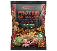 IronMaxx Protein Tortilla Chips - Vegan Italian Style 60g | Crispy High Protein Snack Made from Soy & Cassava | High in Fibre & Gluten-Free | Ideal for Conscious Nutrition & On-the-Go