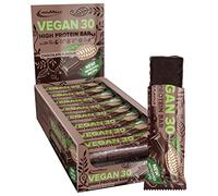 IronMaxx Vegan 30 Protein Bar Chocolate - 24 x High Protein Bars 35g with no added sugar, 30% protein content, delicious snack for a plant-based diet & palm oil-free
