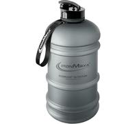 IronMaxx Water Gallon - Matte Ash Grey 2200ml | Leakproof BPA Free Hydration Jug with Measurement Scale | Reusable Sports Bottle for Fitness & Training