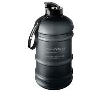 IronMaxx Water Gallon - Matte Deep Black 2200ml | Leakproof BPA Free Hydration Jug with Measurement Scale | Reusable Sports Bottle for Fitness & Training