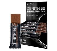 IronMaxx Zenith 50 High Protein Bar - Chocolate - 12x100g | 50% Protein Low Sugar Snack for Muscle Growth & Diet | Creamy Coating Protein Bar in Assorted Flavours