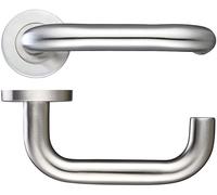 Ironmongery Solutions® 19mm Return to Door Lever on Rose - Internal Door Handle - Modern Satin Chrome & Polished Finishes