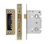 Ironmongery Solutions® 2.5 Inch Bathroom Lock 57mm Centre to Centre Compact Privacy Mortice Lock for Internal Bathroom and Toilet Doors Smooth Action Fixing Included (Florentine Bronze)