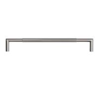 Ironmongery Solutions® 425x20mm Gun Metal Mitred Back-to-Back Knurled/Linear Pull Handle Grade 304 Fixings Included (Linear Pull Handle)