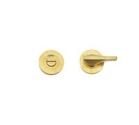 Ironmongery Solutions® Accessible Turn and Indicator Release Round Rose for Disabled WC Bathroom Doors Durable Safety Hardware Professional Finish Fixing Included (PVD Satin Brass)