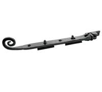 Ironmongery Solutions® Antique Range Curly Tail Casement Stays Traditional Window Stays Decorative Classic Design Fixings Included (Black, 250mm)