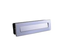 Ironmongery Solutions® Architectural Letterplate - Contemporary Slimline Front Door Letterbox with Premium Build Quality - Hardware Fittings Included (Hardex Chrome)
