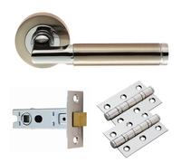 Ironmongery Solutions® Belas Lever on Rose Latch Pack Complete Door Hardware Set with Durable Components for Smooth Reliable Operation