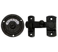 Ironmongery Solutions® Black Antique Iron WC Vacant Engaged Bathroom Door Lock Indicator Bolt