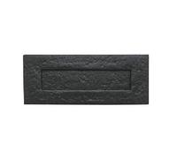 Ironmongery Solutions® Black Antique Plain Letter Plate Ornate Front Door Letter Plate Plain Letterbox Plate in Dimension -265x75mm