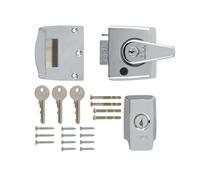 Ironmongery Solutions® British Standard High Security Nightlatch Door Lock - Anti-Tamper External Door Night Latch for Wooden Doors (Retail Boxed, Pol Chrme Bdy, Chrme Cyl, 40mm)